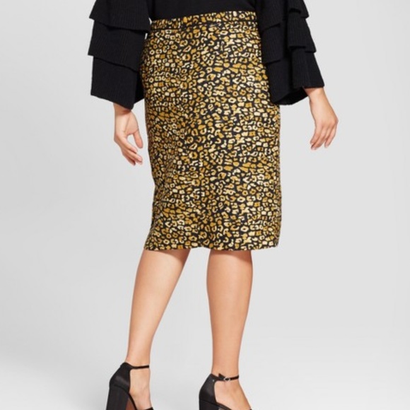 NWT Who What Wear Cheetah Pencil Skirt 26W - Picture 3 of 6